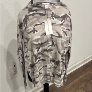 Calvin Klein Jeans Camouflage Sweater - Gray and Cream